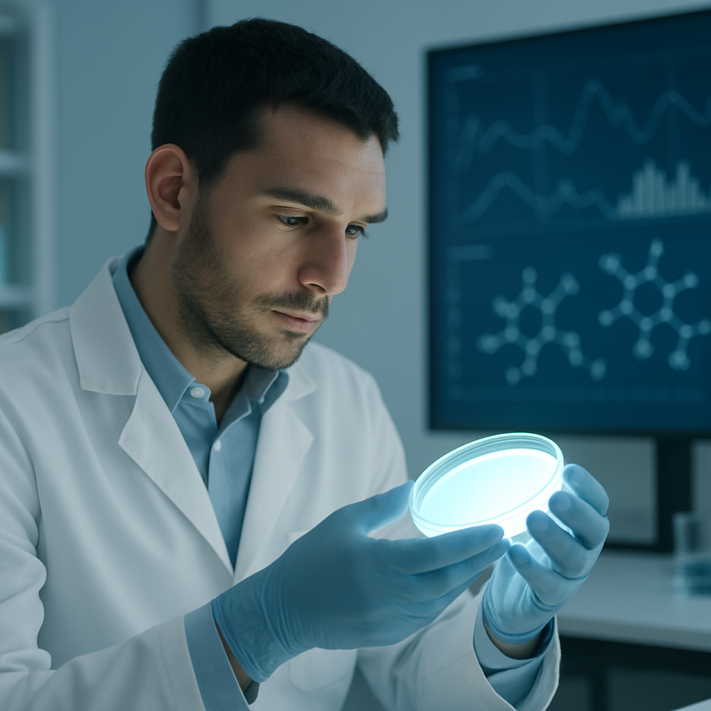 Wissenschaftler untersucht Zellproben — Zusammenfassung der aktuellen Forschung zu NMN-Nebenwirkungen