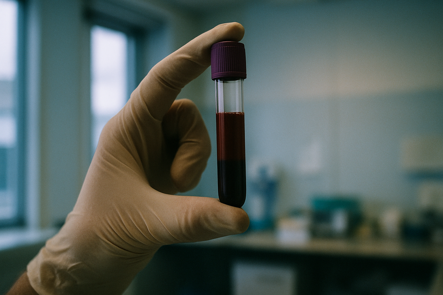 Bloedmonster in laboratorium voor analyse van biomarkers en supplementbehoefte