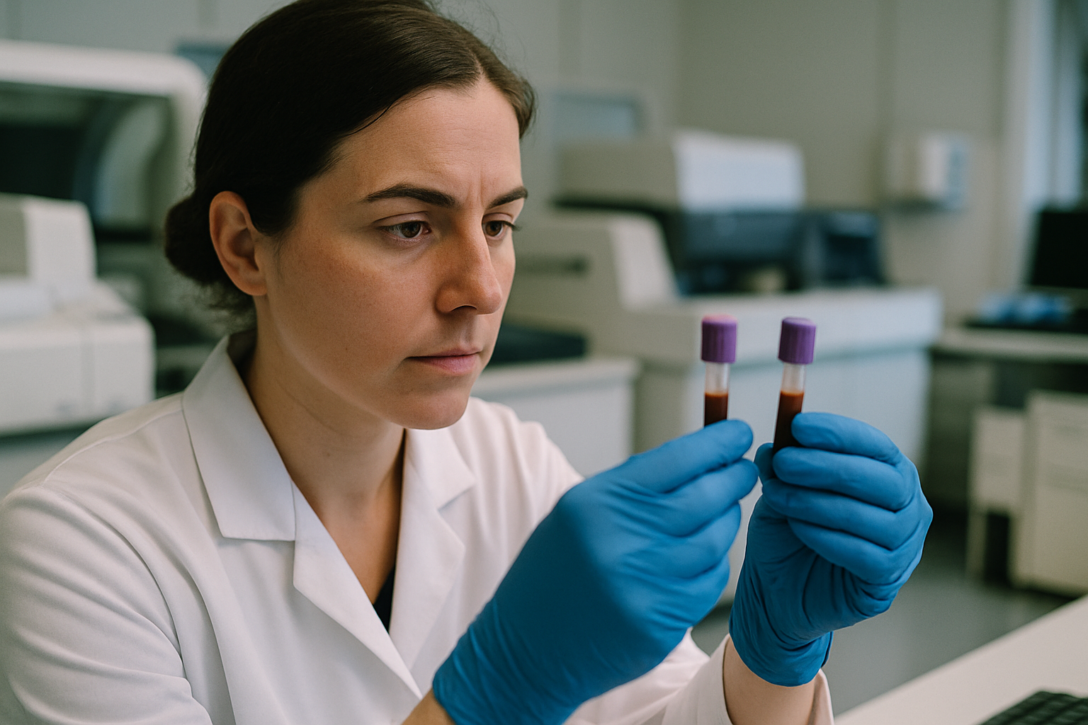 Laboratoriumanalyse van bloedmonsters voor thuisbloedonderzoek in een gecertificeerd lab