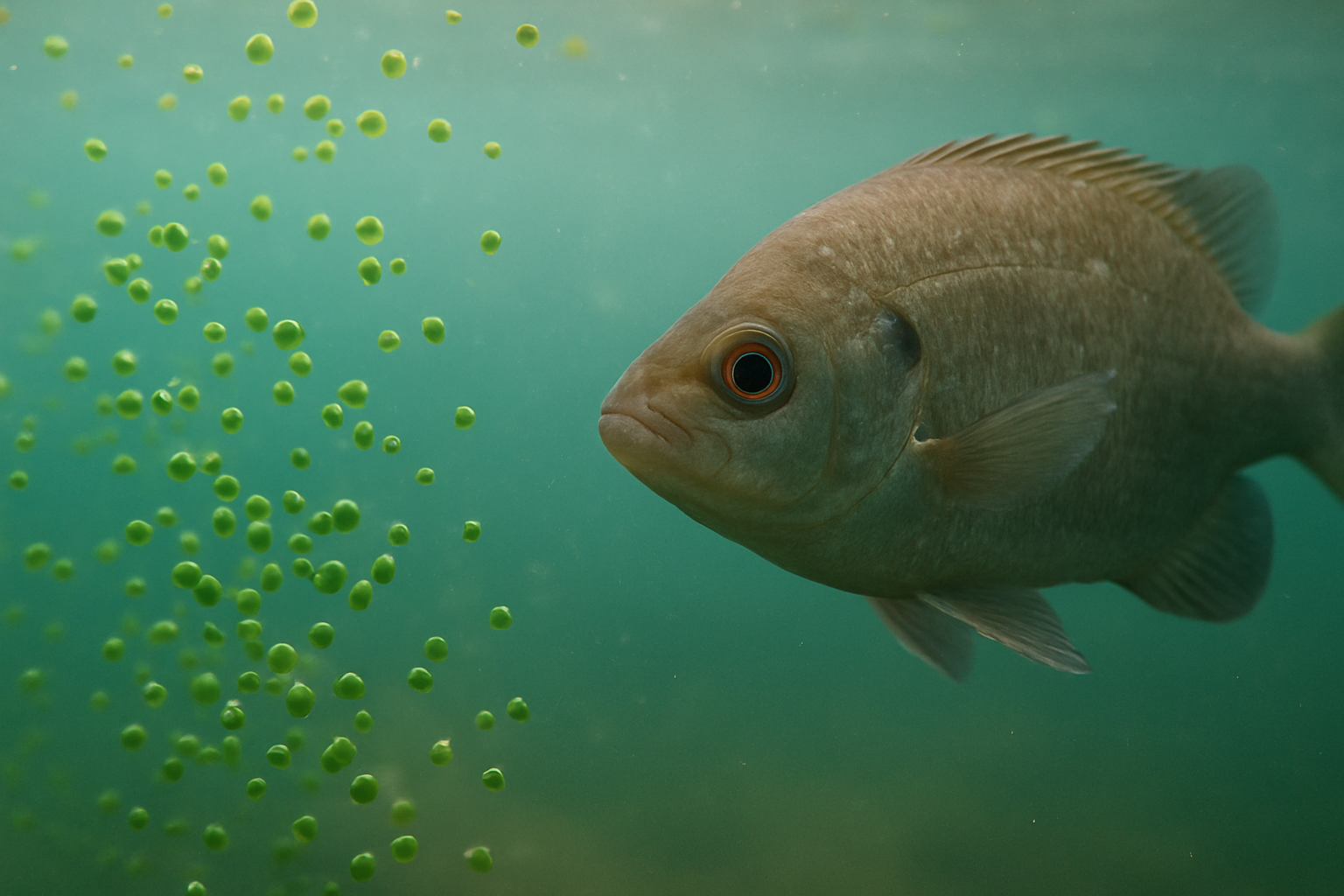 Microalgen in water als oorspronkelijke bron van omega-3 vetzuren EPA en DHA